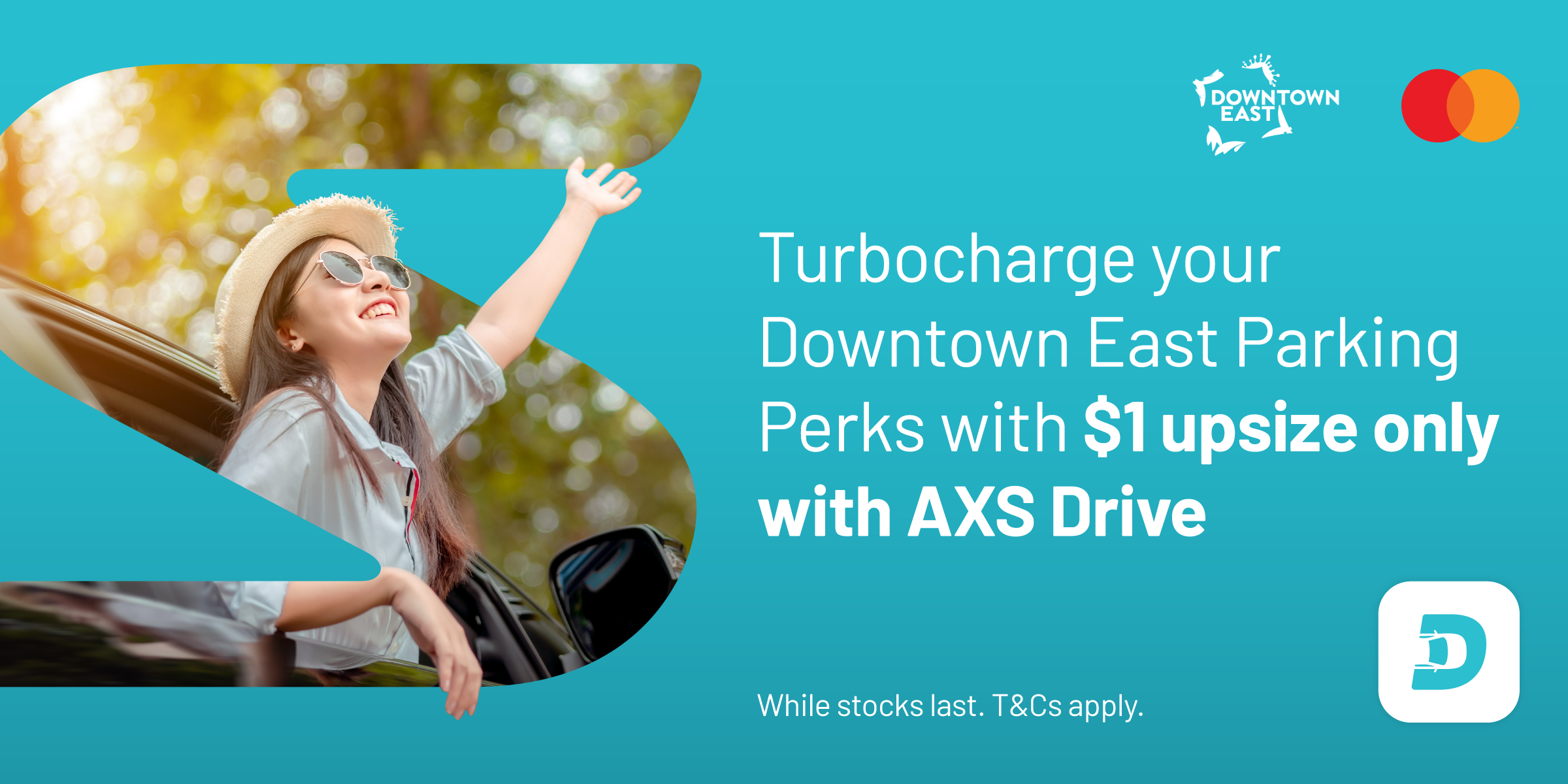 1 + 1 upsize on your Downtown East Parking Perks with AXS Drive AXS